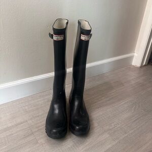 Hunter Women's Black Tall Boots